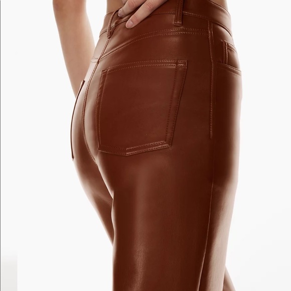 Wilfred Melina Caramel Faux Leather Pants - Picture 7 of 7